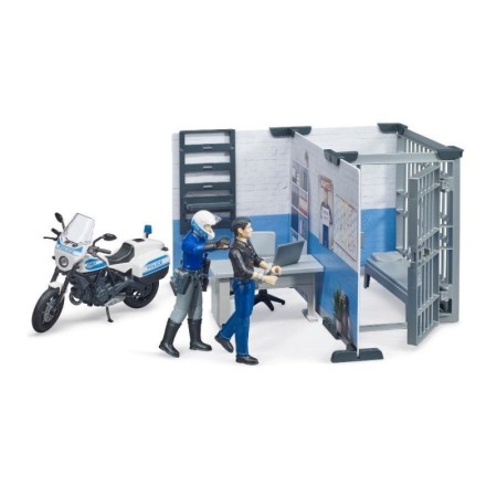 Bruder statie de politie cu motocicleta
